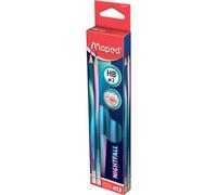 MAPED Crayon Graphite NIGHTFALL HB x12, embout gomme, coloris assortis