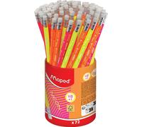 Maped Crayon NEON avec gomme HB 72er Köcher