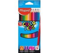 MAPED Etui de 12 crayons couleur COLOR'PEP triangulaire Assortis