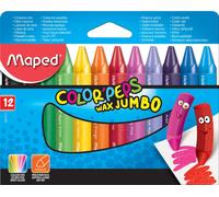Maped Crayons de cire COLOR'PEPS WAX JUMBO étui carton de 12 pièces