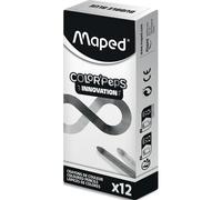 Maped - Crayons de couleur - Collection Color'Peps Infinity - 12 unités de couleur bleue - Dure 10 fois plus longtemps - Pas besoin d'affûtage - Poignée triangulaire ergonomique - 0% gaspillage 100%