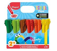 Maped - Crayons de Couleur Jumbo Infinity x72 - Pour les tout-petits