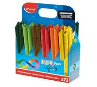 Maped - Crayons de couleur School'Peps Infinity - 100% utilisable, sans taillage - School Pack 72