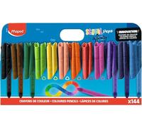 Maped - Crayons de couleur School'Peps Infinity - Sans taillage, zéro déchet - Pack 144