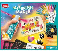 Maped Creativ – Aérographe Airbrush Maker enfant, transforme feutres en spray – Kit loisirs créatifs