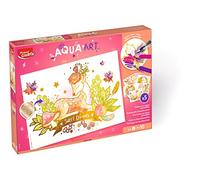 Maped Creativ - Aqua'Art Animaux de la forêt - Activité Aquarelle pour Enfants - Coloriage aux Crayons Aquarellables + Pinceau - 5 Affiches Effets Métallisés à Colorier et Personnaliser - Dès 7 Ans
