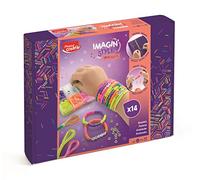 MAPED Creativ - Bracelets Imagin'Style Neon - Tissage Guidé pour Fabriquer des Bijoux - Activité pour Réaliser 14 Bracelets Tissages, avec Perles Heishi - Pour Enfants Dès 7 Ans