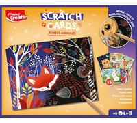 Maped Creativ - Cartes à gratter animaux de la forêt - 5 cartes à gratter