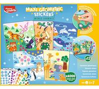 Maped Creativ - Coffret Maxi Tableaux de Gommettes Autocollantes - 12 Tableaux à Décorer + 4000 Gommettes - Loisirs Créatifs pour Enfants dès 3 ans