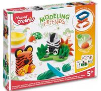 Maped Creativ - Modeling Friends WILD - Activité Modelage - Animaux Attachants - Effets Marbrés et Mélanges de Couleurs - Figurines Décoratives à Collectionner - Dès 5 Ans, NC