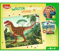 Maped Creativ - Mosaic Creations Dinosaurs - Activité Mosaïques Dinosaures - Planches de Mosaïques Colorées et Adhésives - Dès 5 Ans