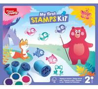 Maped Coffret de tampons My First Stamps Kit – Multicolores Dès 2 ans, Boîte carton recyclable