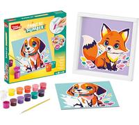 Maped CREATIV - Peinture au numéro - Chien et Renard - Activité de peinture pour Enfants -kit de peinture par numéros - Loisir créatif - Dès 7 Ans
