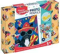 Maped CREATIV - Photo'Mosaics Animaux Aventuriers - Activité Mosaïques Intuitive avec Portraits d'Animaux Rigolos - Planches de Mosaïques Colorées et Adhésives - Dès 5 Ans 907051 1 set