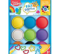 Maped Creativ - Pâte à modeler Pat'Dough - 9 Pots et 12 Accessoires - 9 Pots de Pâte à Modeler de 56g et 12 petits accessoires en plastique