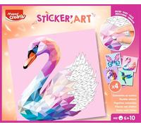 Maped Creativ - Sticker'Art - Activité de Gommettes au Numéro, + de 600 Gommettes pour Créer des Images d'Animaux en Origami - Activité Créative, Réflexion et Concentration - Dès 6 ans