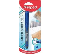 Maped Custom - Marqueur permanent fin Bleu x1 - Pointe fine 2mm - Multi surface