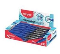 Maped Custom - Marqueur permanent fin boite de 12 - bleu - Pointe fine Maped Bleu G