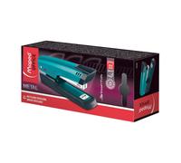 Maped Office - Agrafeuse Essentials Métal - Compatible Agrafes 24/6 & 26/6 - Chargement Facile - Ouverture 180° - pour Relier jusqu’à 25 Feuilles - Garantie 5 Ans - Bleu