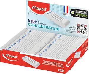 Maped - Display 20 gommes Kidy Learn Concentration - Surface texturée