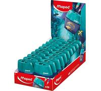 Maped - Display Comptoir 20 Taille-crayons Shaker Dragon - 2 Trous - Avec Réservoir - Taille-crayon Ergonomique - Présentoir Prêt à l’Emploi