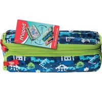 Maped double trousse de toilette XXL FANCY "BLUE PIXEL" forme triangulaire