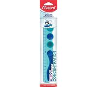 Maped Règle 20 cm - Kidy Learn Concentration - Zones texturées, antidérapante, ultra-résistante