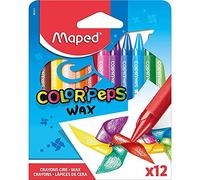 MAPED Etui carton de 12 Crayon de cire COLOR'PEPS WAX Assortis
