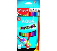 Maped Etui De 12 Crayons De Couleur Aquarellables Color'peps Aqua
