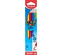 Maped Étui de 6 crayons de couleur COLOR'PEPS triangulaires assortis