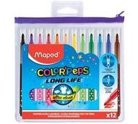 Maped Etui Zip De 12 Feutres Color'peps Long Life Assortis