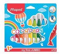 Boite Carton De 12 Feutres Color'peps Maxi