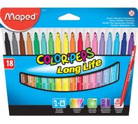 Maped Stylo-Feutre Color Peps Pointe Moyenne Transparent Pochette De 18
