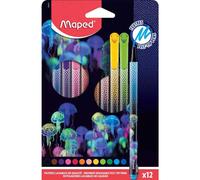 Maped Feutre Deepsea Paradise, Étui En Carton De 12