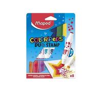 Maped Papeterie, Feutre, Couleurs Assortis, x8 Duo Stamp Felt Pens