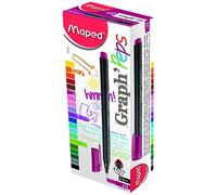 Maped - Feutres Graph'Peps - Stylos feutres Pointe Fine - Boîte de 12