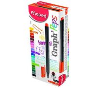 Maped - Feutres Graph'Peps - Stylos feutres Pointe Fine - Boîte de 12
