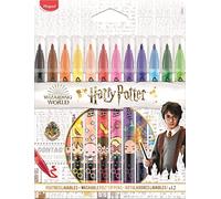 Maped - Feutres Jungle décorés Harry Potter - 12 Feutres de Coloriage Lavables et Résistants au Séchage Multicolore