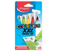 Maped Feutres Color Peps – Jumbo XXL Brush – Lot de 5 (boîte carton)