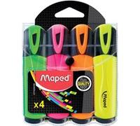 Maped Fluo'Peps marqueur 4 pièce(s) Pointe biseautée Couleurs assorties
