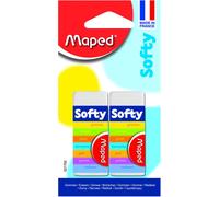 Maped - gomme à crayon Softy taille moyenne, blister de 2 pièces