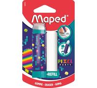 Gomme tube - MAPED - Pixel Party - Ergonomique - Recharge incluse - Design rétro-futuriste