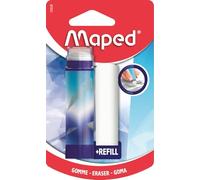 Maped - Gomme Blanche Tube Protégée Arctic Vibes - Rétractable - 1 Recharge Incluse - Sans PVC ni Phtalate