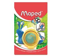 Maped - Gomme CROC CROC Bleue malléable - Fort pouvoir d'effaçage - Boîte escargot