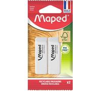 Maped -Gomme Dessin Medium Lot de 2 blanc - M020612