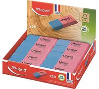 MAPED Gomme en caoutchouc Duo-Gom large bleu/rouge