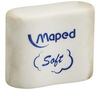 Maped Gomme ESSENTIALS SOFT MEDIUM, blanche, en présentoir