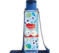 Maped - Gourde Plastique avec Bandoulière - Gourde Enfant Légère et Compacte - Pour Cartable et Sac à Dos - Facile à Ouvrir - Plastique Léger - Dispo Motif Sports et Oiseaux - 500 ml