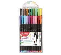 Maped Graph'peps - Feutre Fin - Couleurs Assorties - 0.4 Mm - Extra Fin - Pack De 20