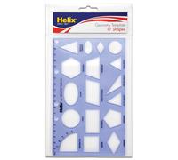 Maped Helix USA - Modele de dessin de formes de geometrie - 17 Formes - Outil educatif - Ameliore la precision - Ideal pour la redaction et la co